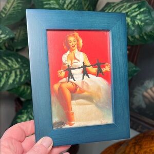 They’re Easy to Handle By Edward Runci Vintage Pin-up Girl Framed Art